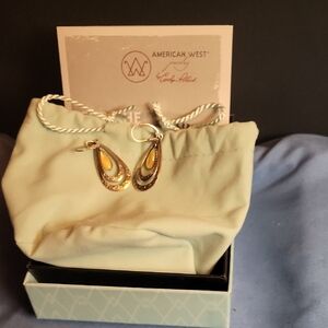 American West Silver Teardrop Earrings